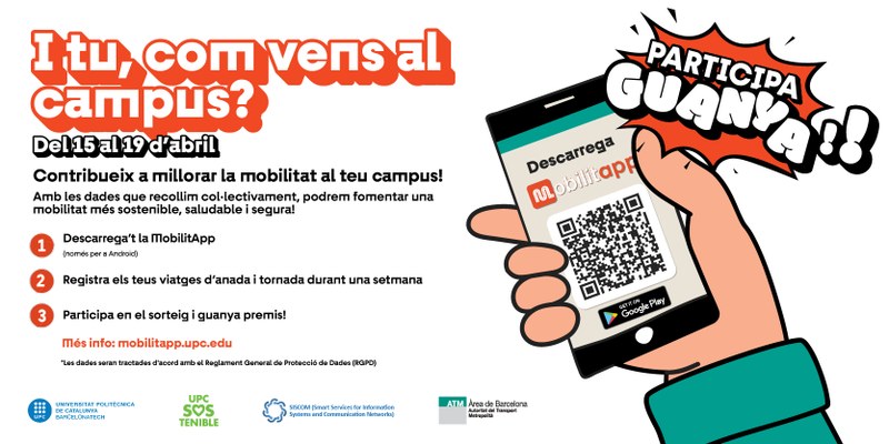 MobilitApp citizen project deployed in the Campus Nord UPC to analyze mobility habits