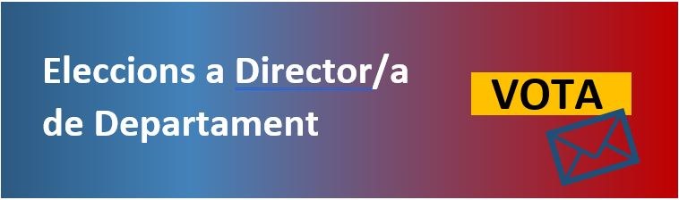 Elecciones a Director/a del Departamento